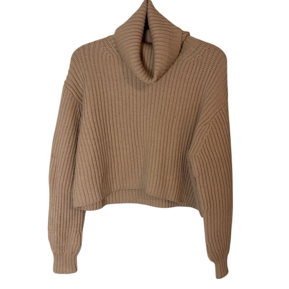 Aritzia Babaton Guell Sweater- neutral Merino Wool Turtleneck- Size Small - Picture 6 of 13